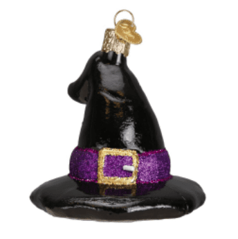 Witches Hat Glass Ornament